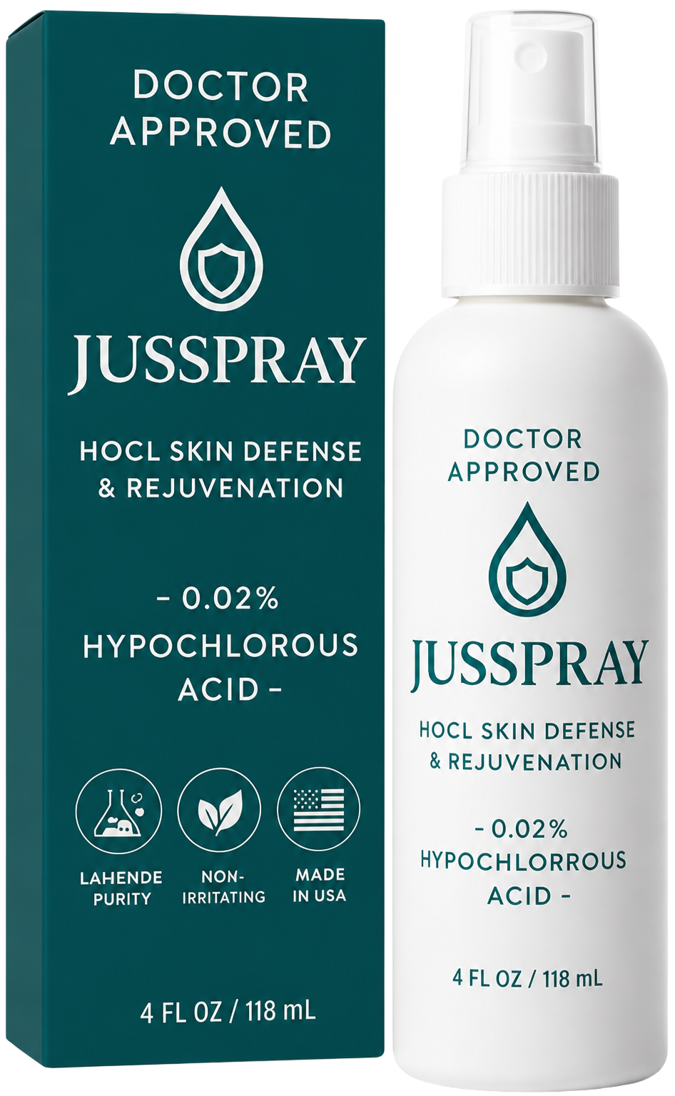JusSpray HOCl Face and Body Spray bottle